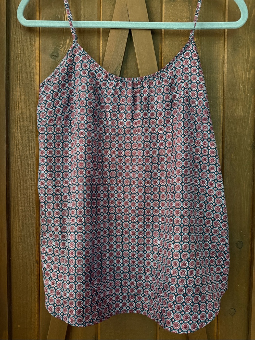 Women’s Red Geometric Print Top
